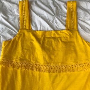 Bright Jcrew tank with fringe